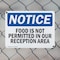 Signmission Food Is Not Permitted In Our Reception Area, 24 in W x Rectangle, Plastic OS-2PACK-NS-P-1824-L-12822 - alternate 8